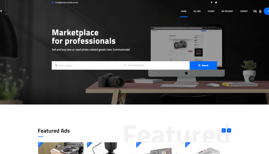 The new version of Photomarket.online has just come up.